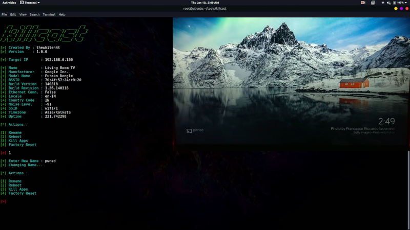Video link for Killcast - Control Google Chromecast Devices