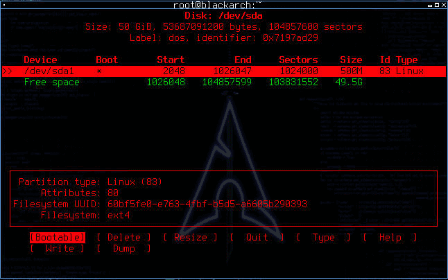 Figure 22 showing How to Install BlackArch Linux in VMWare Workstation 15 written by thewhiteh4t