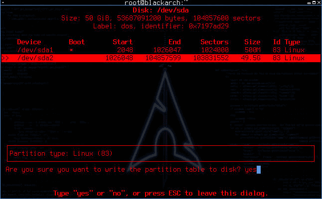 Figure 25 showing How to Install BlackArch Linux in VMWare Workstation 15 written by thewhiteh4t