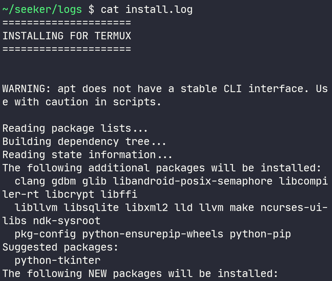 Figure 6 showing How to Install Seeker on Termux in 2025 - The Complete Guide (Step-by-Step) written by thewhiteh4t